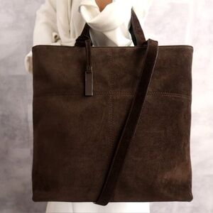 Gucci Brown Suede Tote Bag